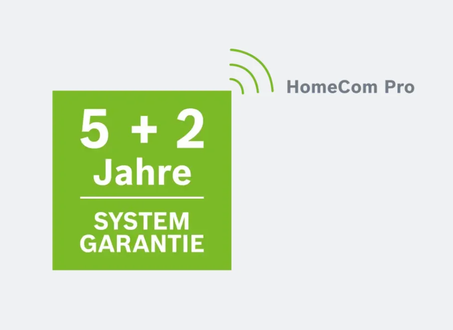 Bosch 5 + 2 Jahre Systemgarantie mit HomeCom Pro